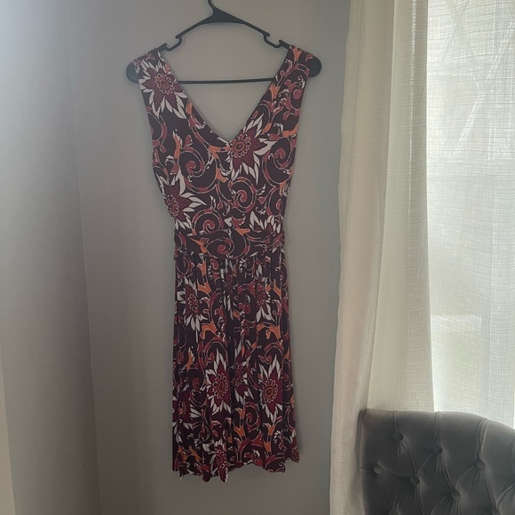 Tie front pattern knit dress the loft XS - Picture 4 of 4